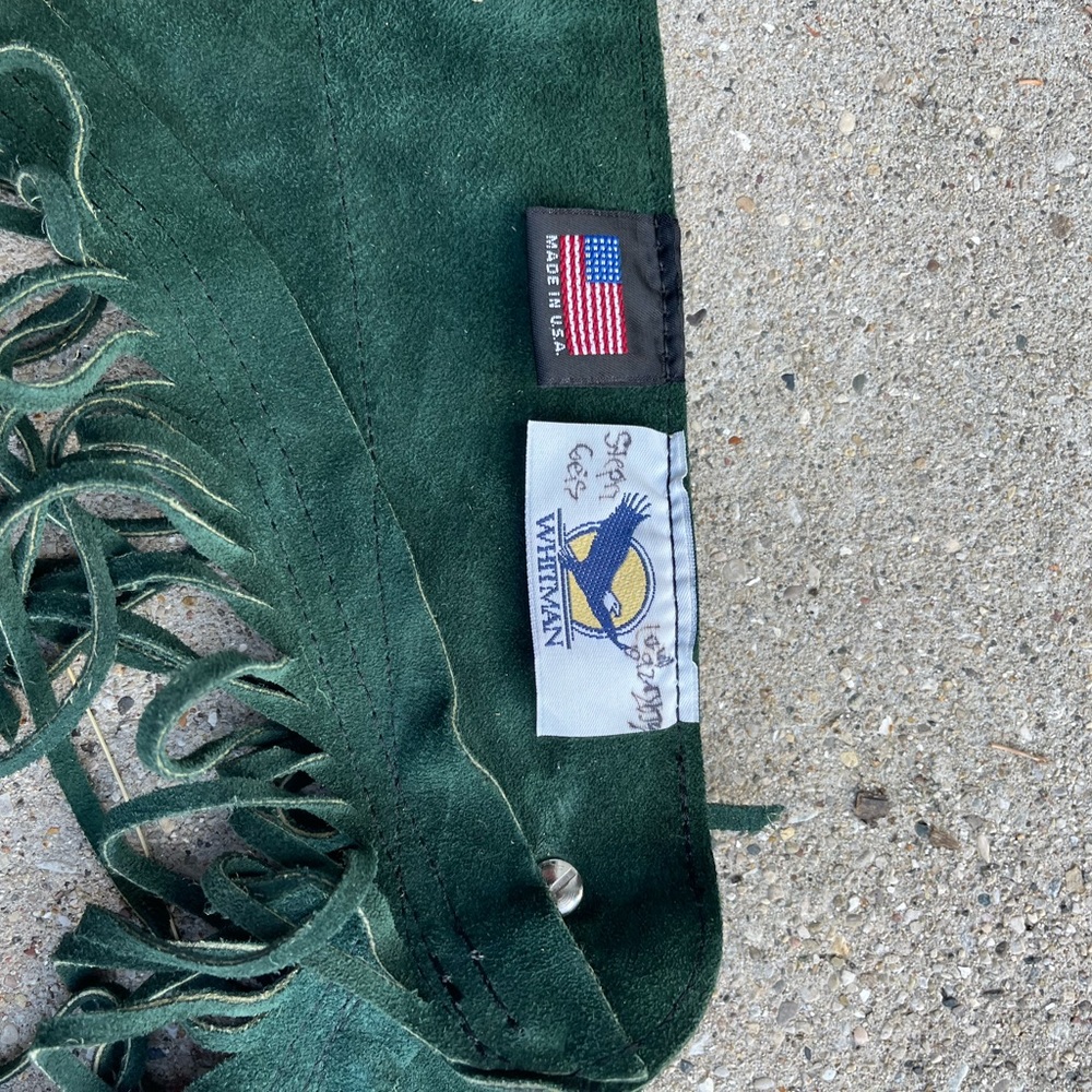 Whitman suede hunter green chaps